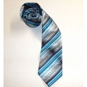 Terzasso Handmade Silk Tie Blues and Grays Really nice Italian Designer
